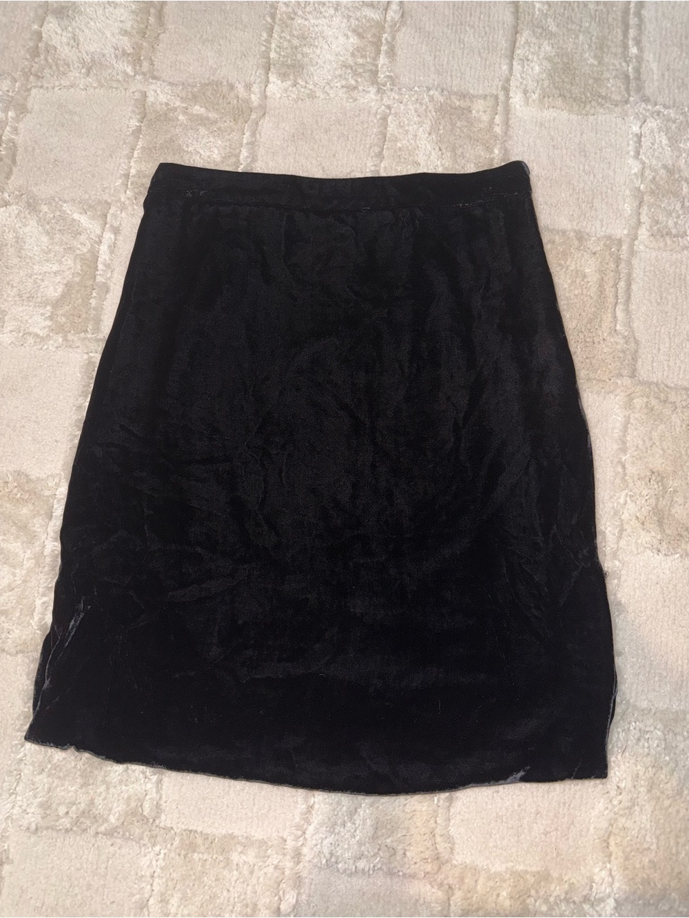 Madewell Classic Black Velvet Pencil Skirt Size 0